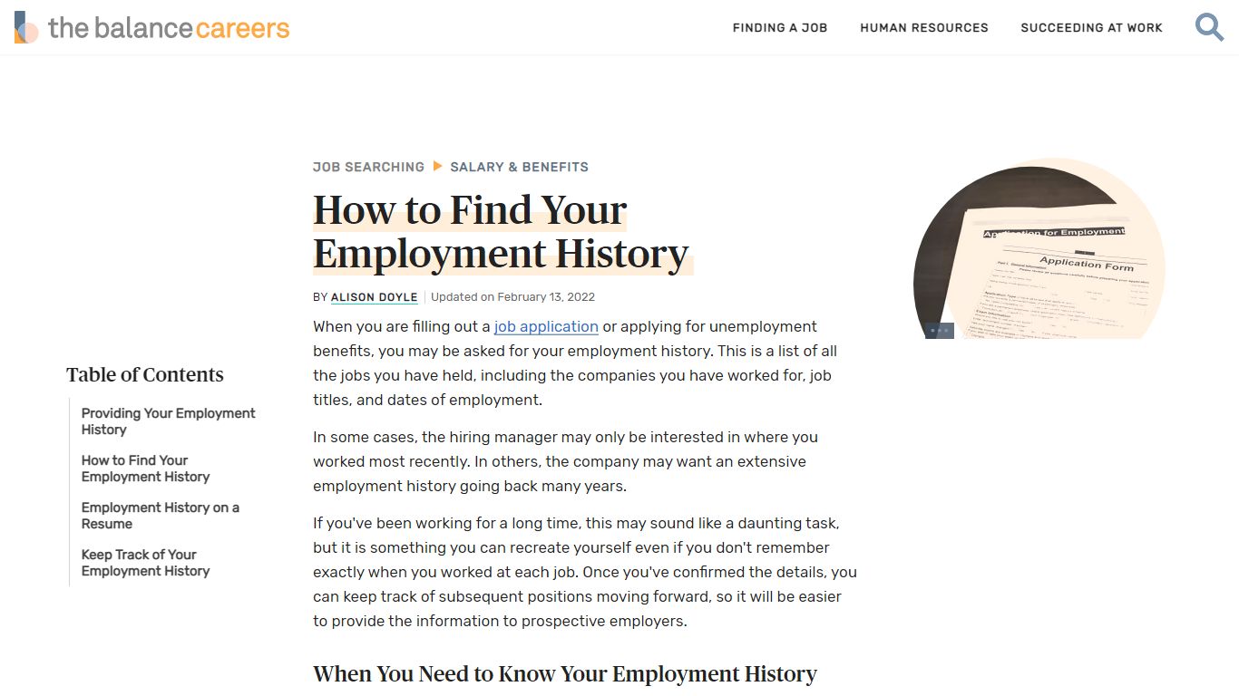 How to Find Your Employment History - The Balance Careers